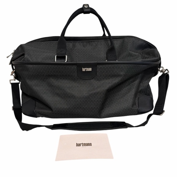 Hartmann Herringbone Luxe Softside Weekend Travel Duffel EUC